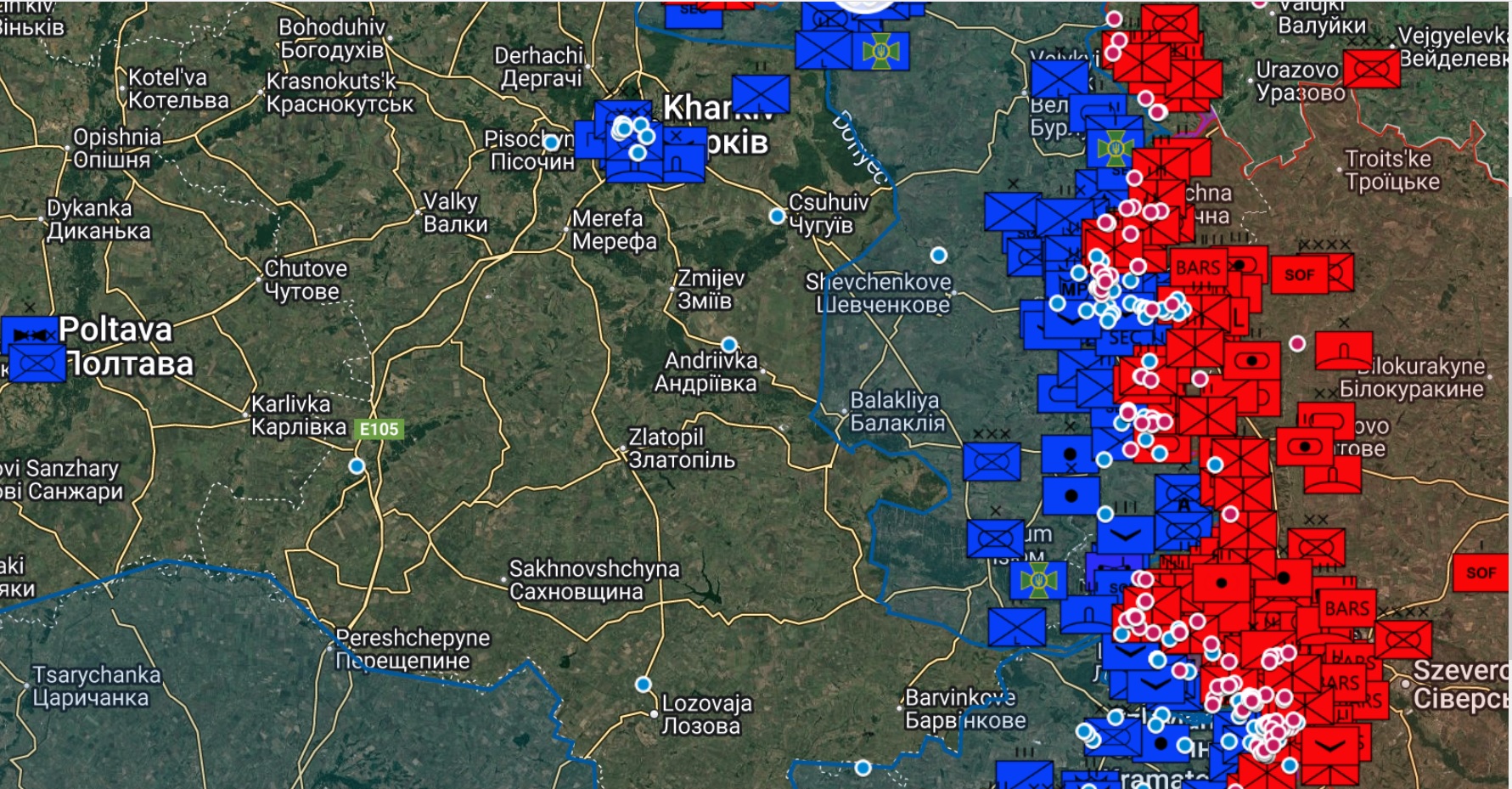 Ein Momentaufnahme der interaktiven Karte „Ukraine Control Map“, die vom Projekt „Owl“ erstellt wurde, am 9. Dezember 2025. Mit Hilfe der Karte können die Kampfhandlungen kontinuierlich verfolgt werden. Foto: Screenshot / http://uacontrolmap.com
